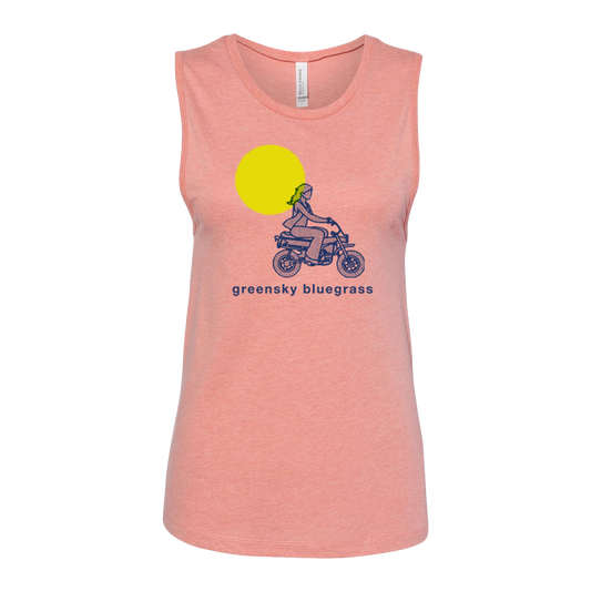 Ladies Jersey Muscle Tank - Scooter Girl